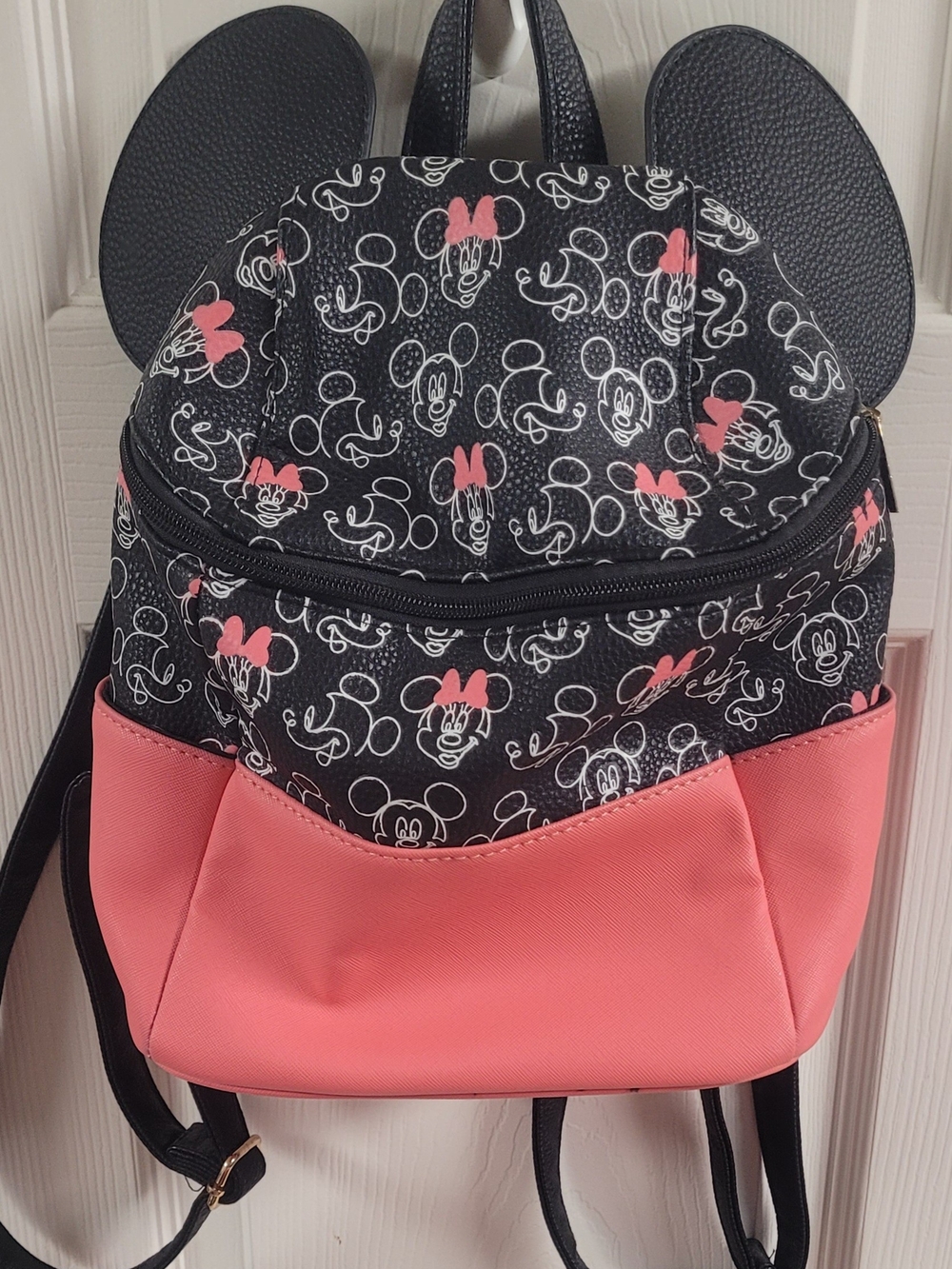 Disney Pink and Black Minnie Mouse Mini Backpack